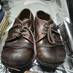 Vintage Kid Brown Leather Shoes